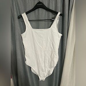 Gap White Sleeveless Bodysuit